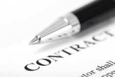a contract and pen