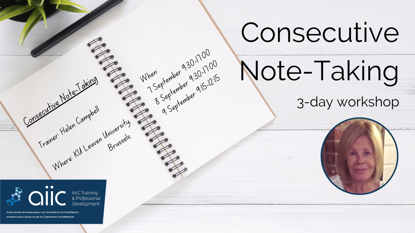 note-taking workshop in Brussels with Helen Campbell September 2023